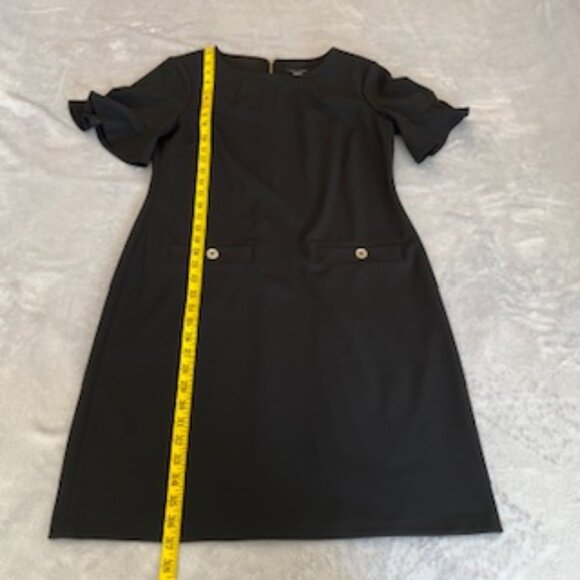 Tommy Hilfiger Women's Ruffle Sleeve Black Dress - Picture 4 of 13